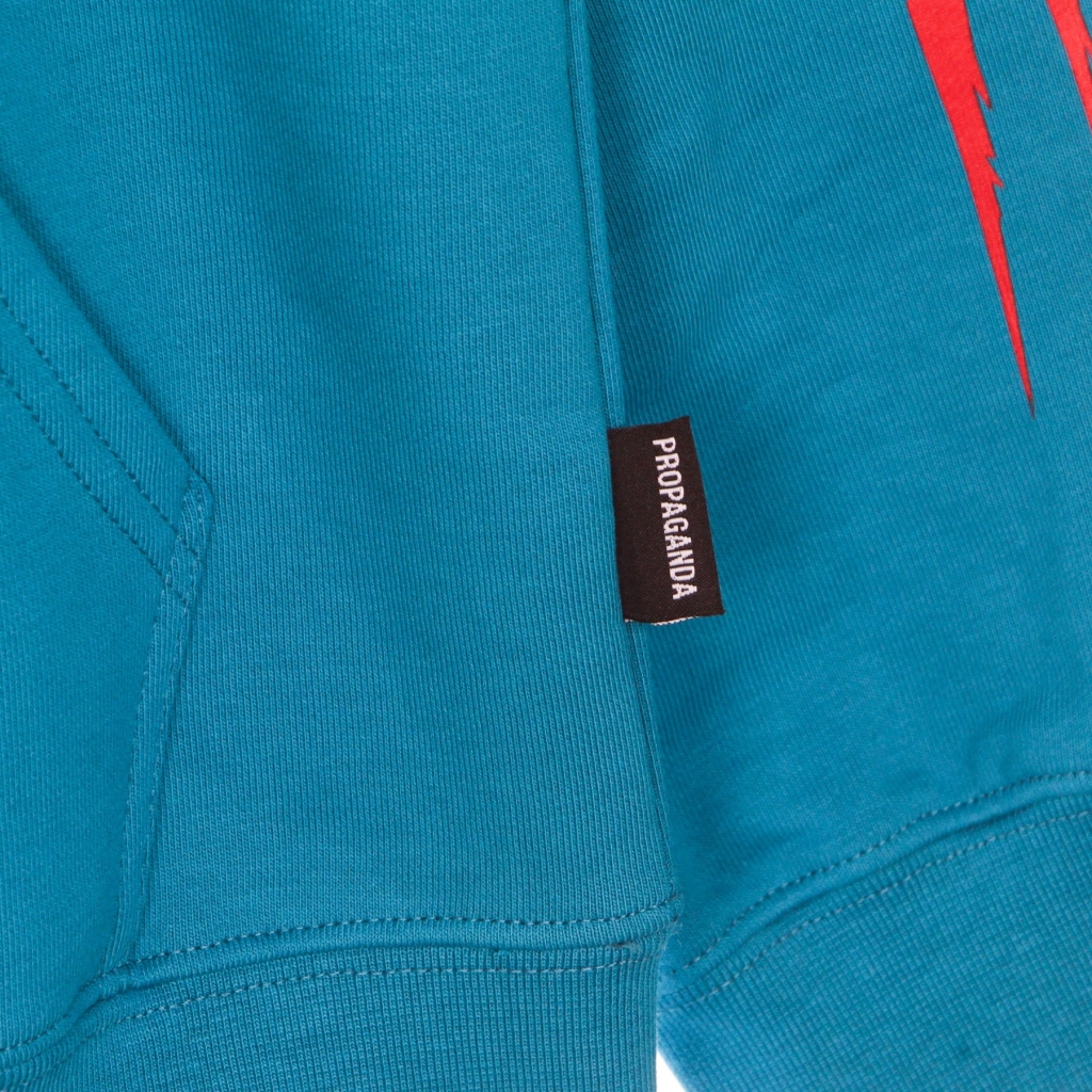 felpa leggera cappuccio uomo grizzly hoodie TURQUOISE