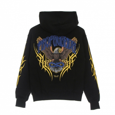 felpa leggera cappuccio uomo eagle hoodie BLACK