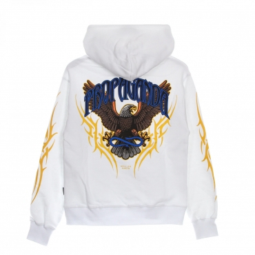 felpa leggera cappuccio uomo eagle hoodie WHITE