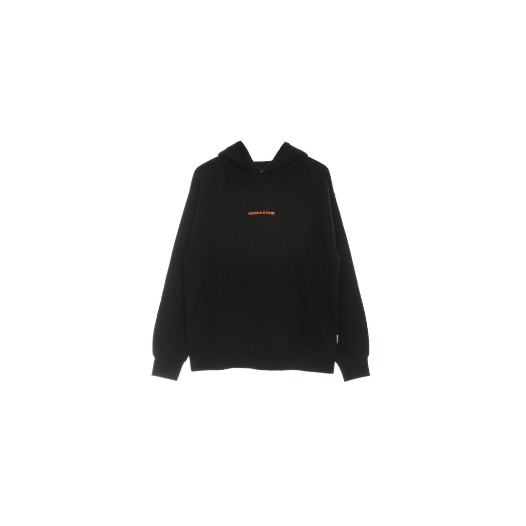 felpa leggera cappuccio uomo tony ribs icon hoodie BLACK/ORANGE