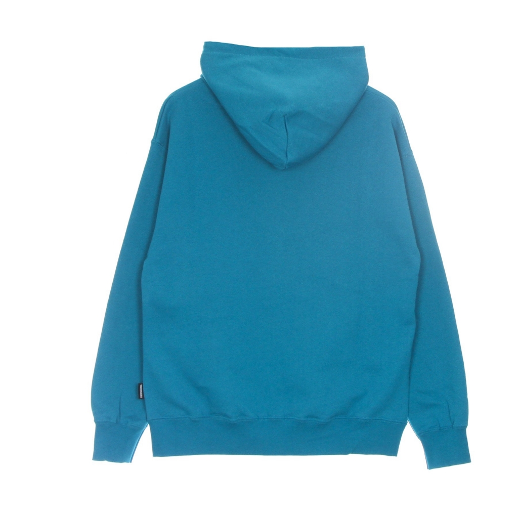 felpa leggera cappuccio uomo logo flame hoodie TURQUOISE