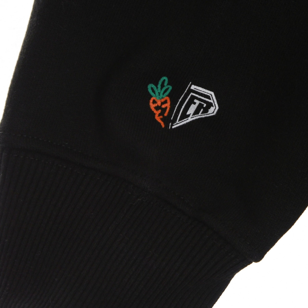 felpa leggera cappuccio uomo split hoodie x carrots BLACK