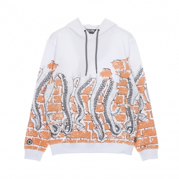 felpa leggera cappuccio uomo bricks hoodie WHITE