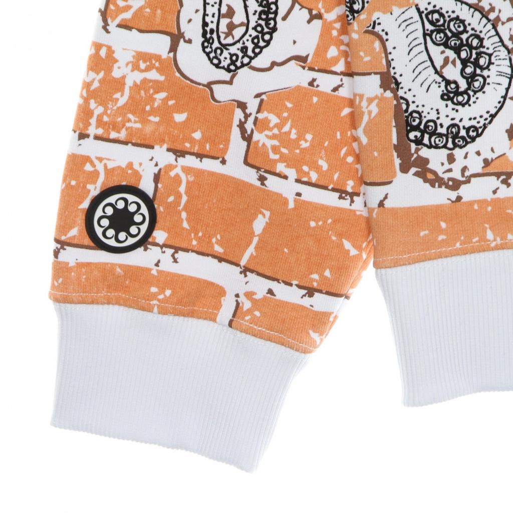 felpa leggera cappuccio uomo bricks hoodie WHITE