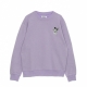 felpa leggera girocollo uomo no more space embroidered crewneck LILAC