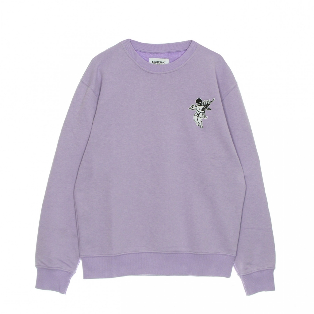 felpa leggera girocollo uomo no more space embroidered crewneck LILAC