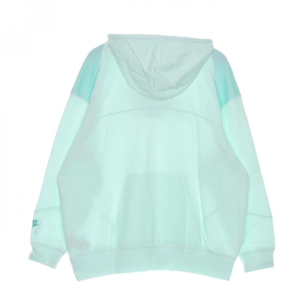 felpa leggera cappuccio donna sportswear air fleece hoodie BARELY GREEN/LIGHT DEW/WASHED TEAL