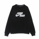 felpa girocollo uomo jumpman fleece crew BLACK/BLACK