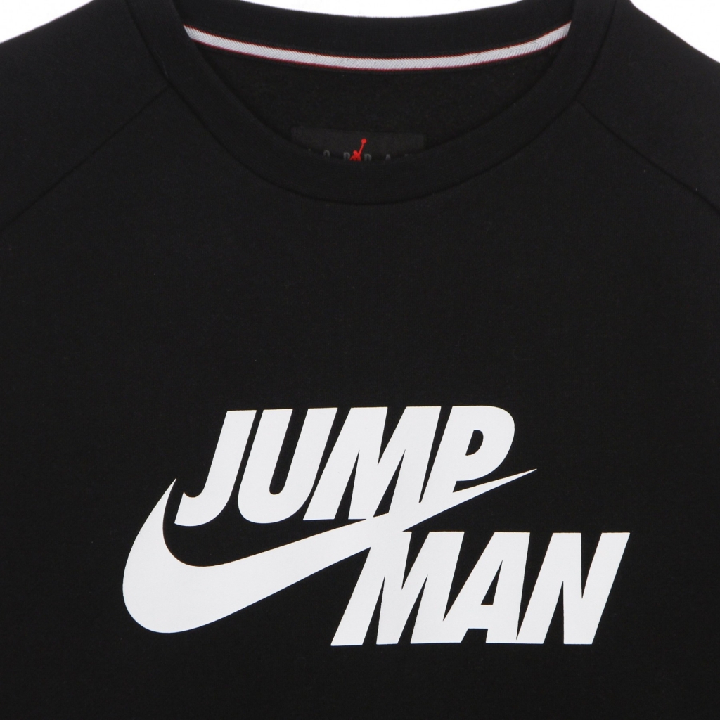 felpa girocollo uomo jumpman fleece crew BLACK/BLACK