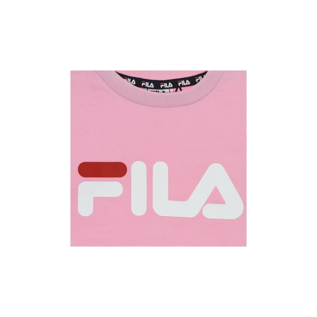 felpa leggera girocollo bambina sveg classic logo crew sweat LILAC SACHET