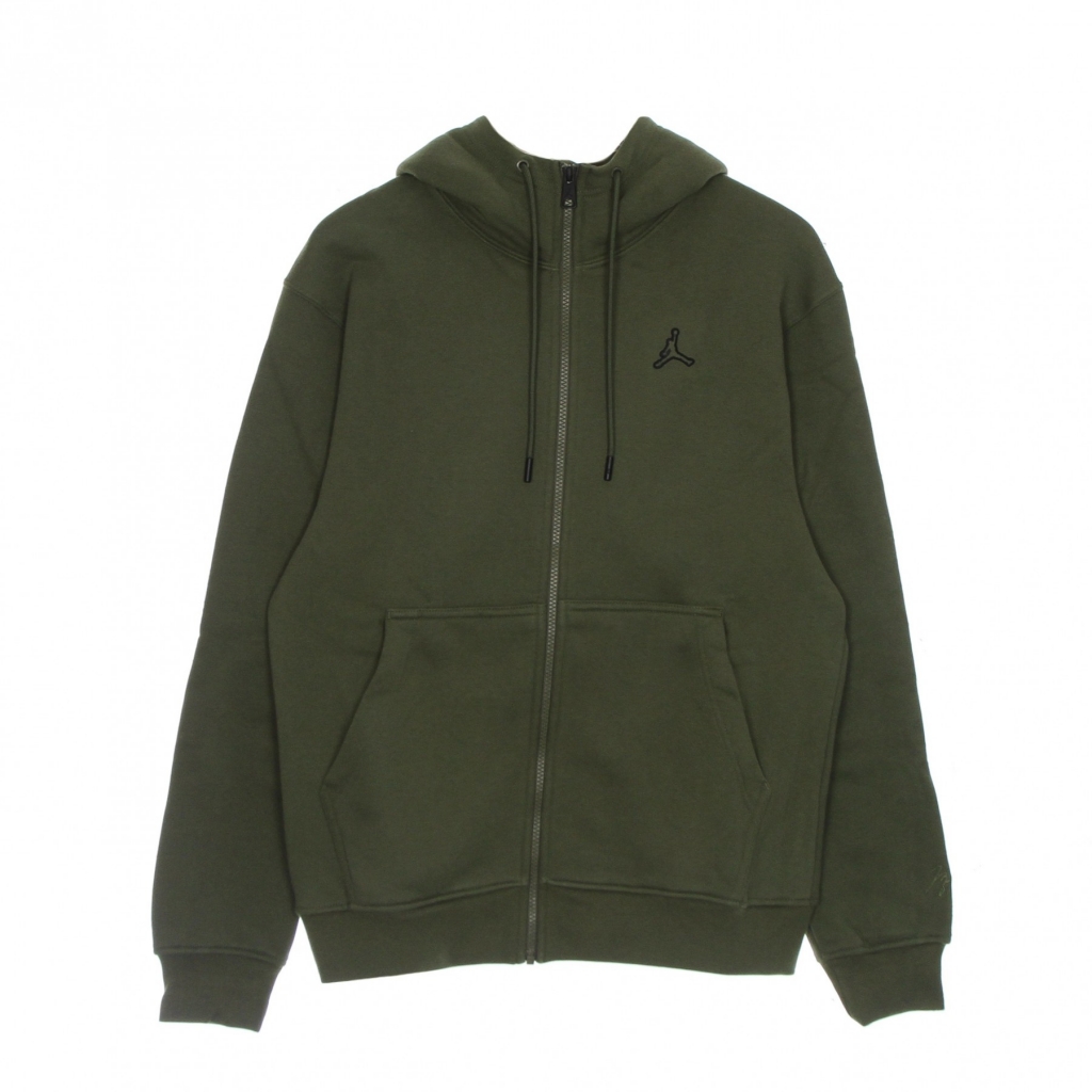 felpa cappuccio zip uomo essentials fleece full-zip hoodie MEDIUM OLIVE