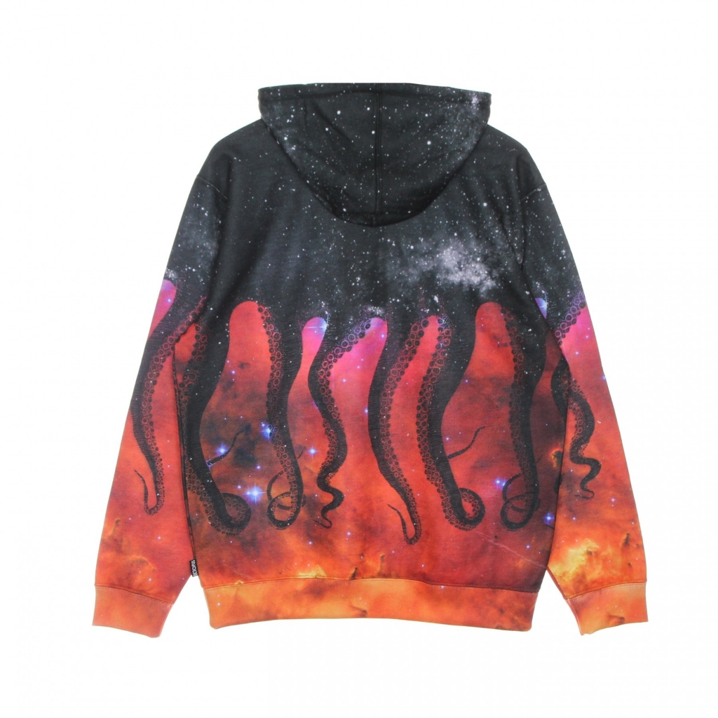 felpa leggera cappuccio uomo galaxy hoodie BLACK