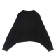 felpa leggera girocollo donna pk tape oversize crewneck BLACK