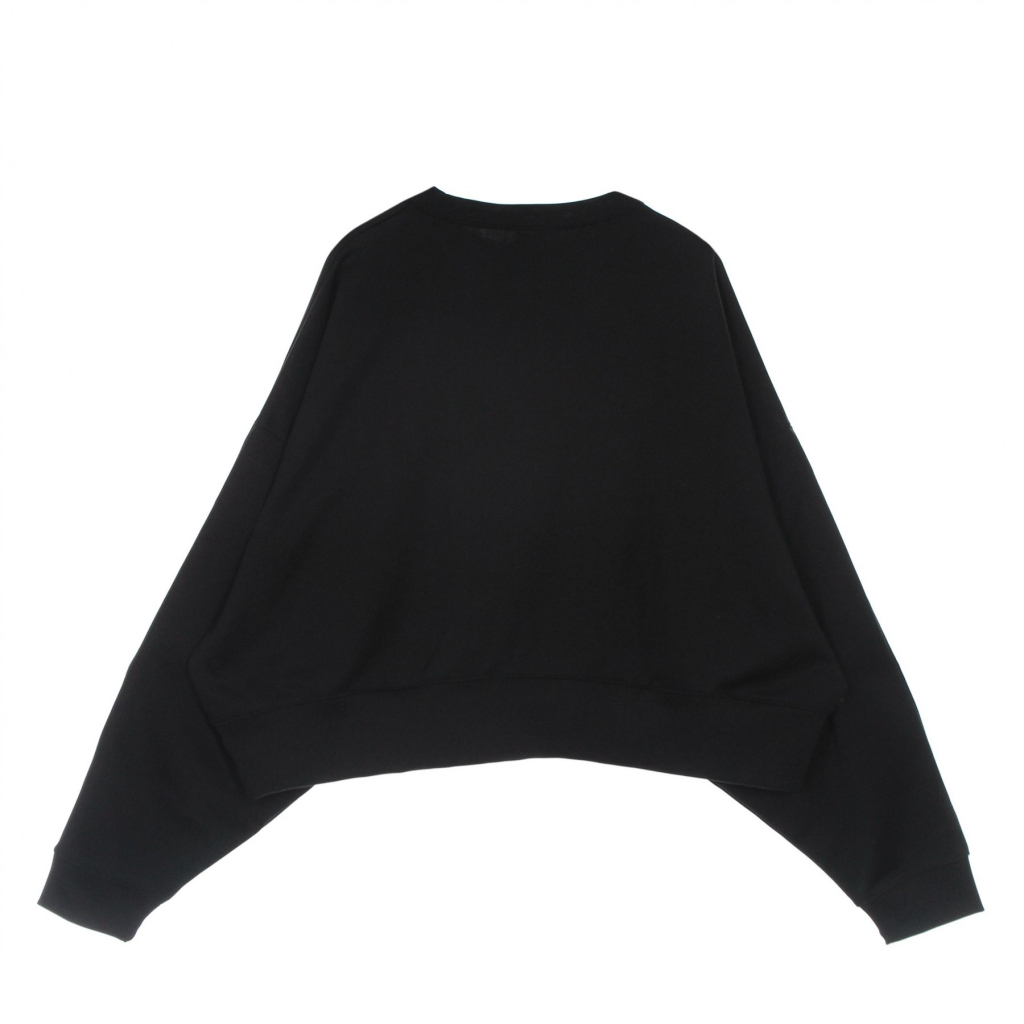 felpa leggera girocollo donna pk tape oversize crewneck BLACK