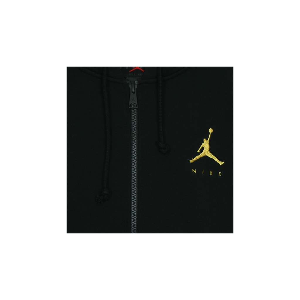 felpa cappuccio zip uomo jumpman fleece full-zip BLACK/POLLEN