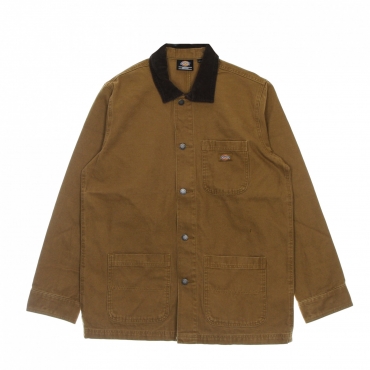 giacca workwear uomo duck canvas summer chore coat STONE WASHED BROWN DUCK