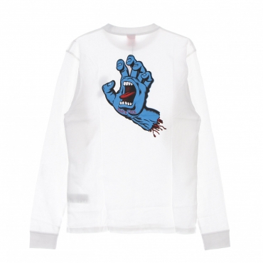 maglietta manica lunga uomo screaming hand chest l/s tee WHITE