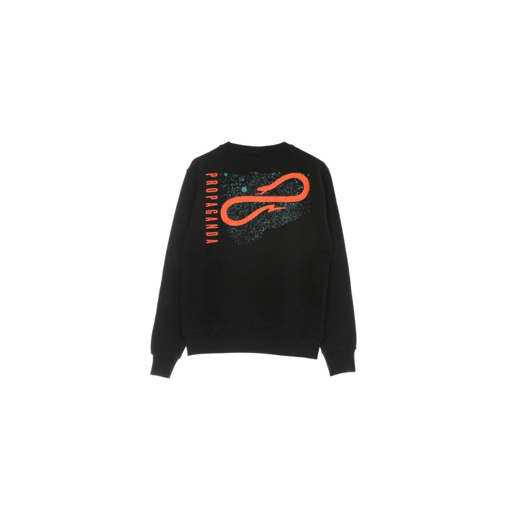 felpa leggera girocollo uomo dust crewneck BLACK