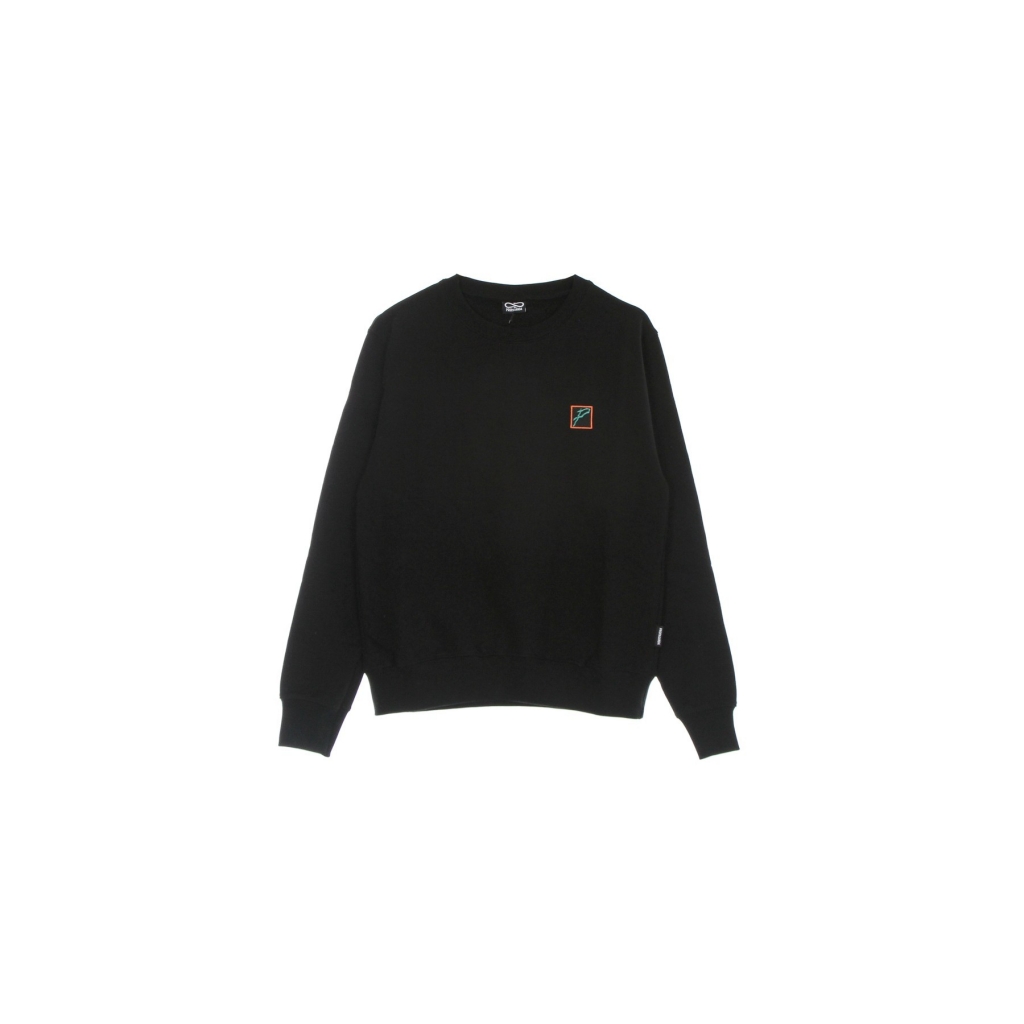 felpa leggera girocollo uomo dust crewneck BLACK