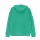 felpa leggera cappuccio donna trefoil hoodie HIRE GREEN