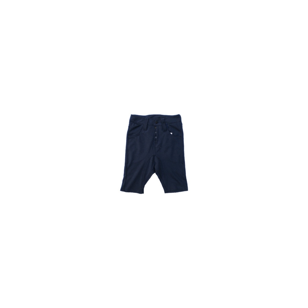 pantalone corto tuta felpato uomo humor sweatshort lago dark denim melange unico