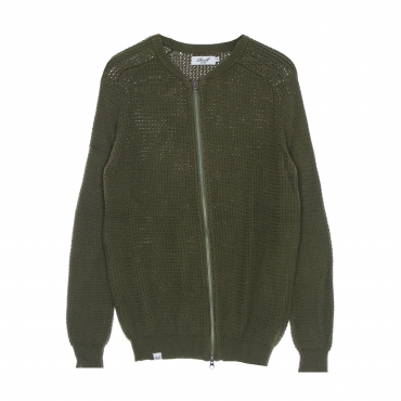 maglione uomo knitted zip crewneck VERDE MILITARE