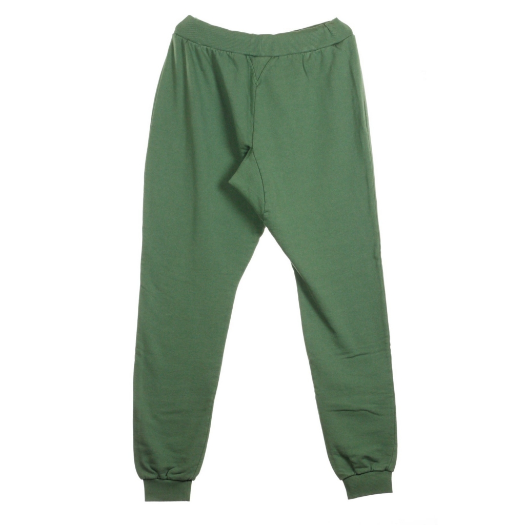 pantalone tuta felpato uomo pantalone felpa marsupio VERDE FORESTA