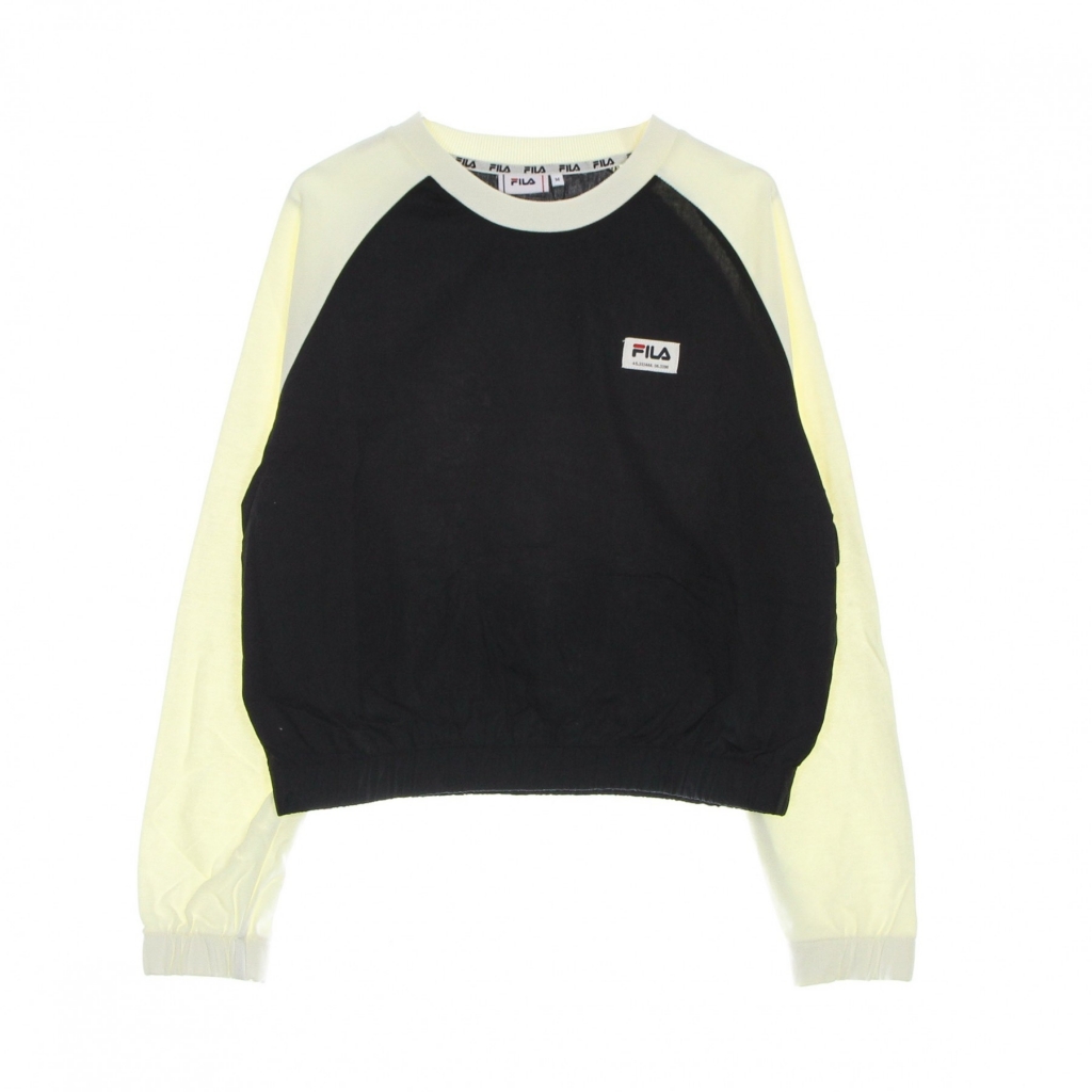 felpa leggera girocollo corta donna tabor raglan cropped crewneck BLACK BEAUTY/SWEET CORN