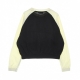 felpa leggera girocollo corta donna tabor raglan cropped crewneck BLACK BEAUTY/SWEET CORN