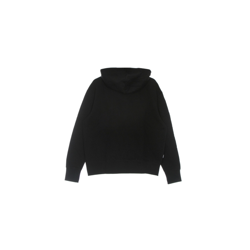 felpa leggera cappuccio uomo pexe target hoodie BLACK