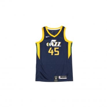 canotta basket uomo nba swingman jersey icon edition no 45 donovan mitchell utajaz road COLLEGE NAVY/SUNDIAL