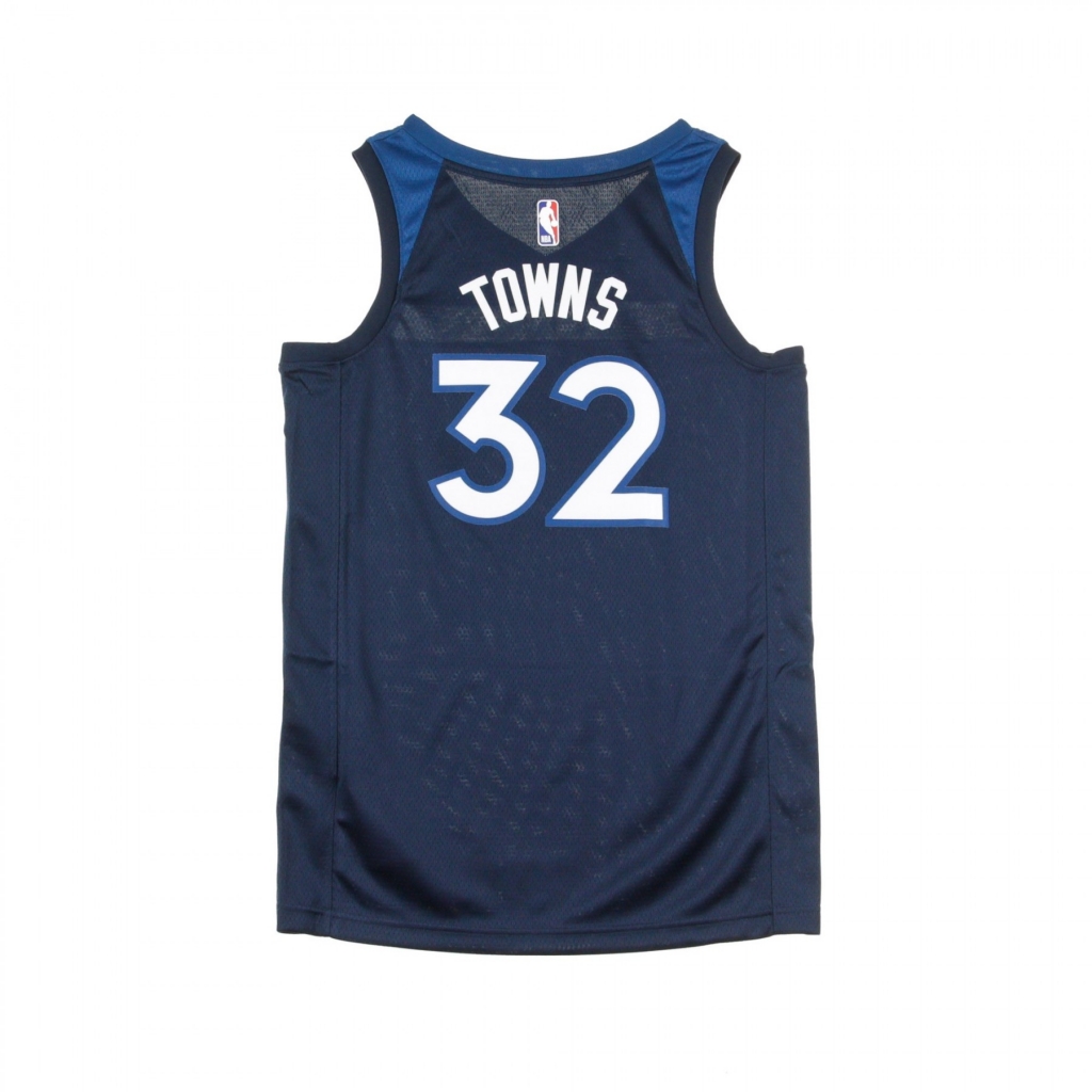 canotta basket uomo nba swingman jersey icon edition no 32 karl anthony towns  mintim road COLLEGE NAVY