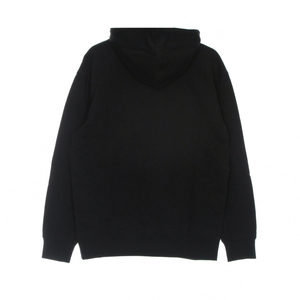 felpa leggera cappuccio uomo graphic hoodie BLACK