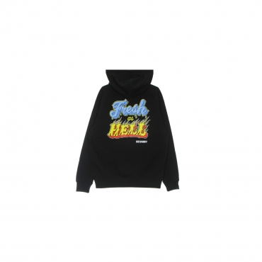 felpa leggera cappuccio uomo fresh as hell hoodie BLACK