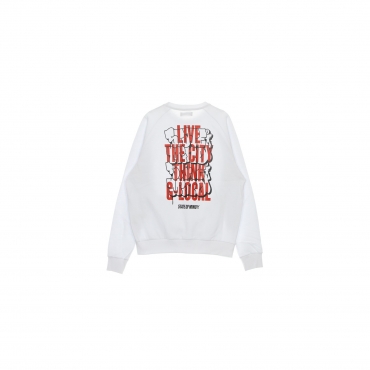 felpa leggera girocollo uomo throw up crewneck WHITE