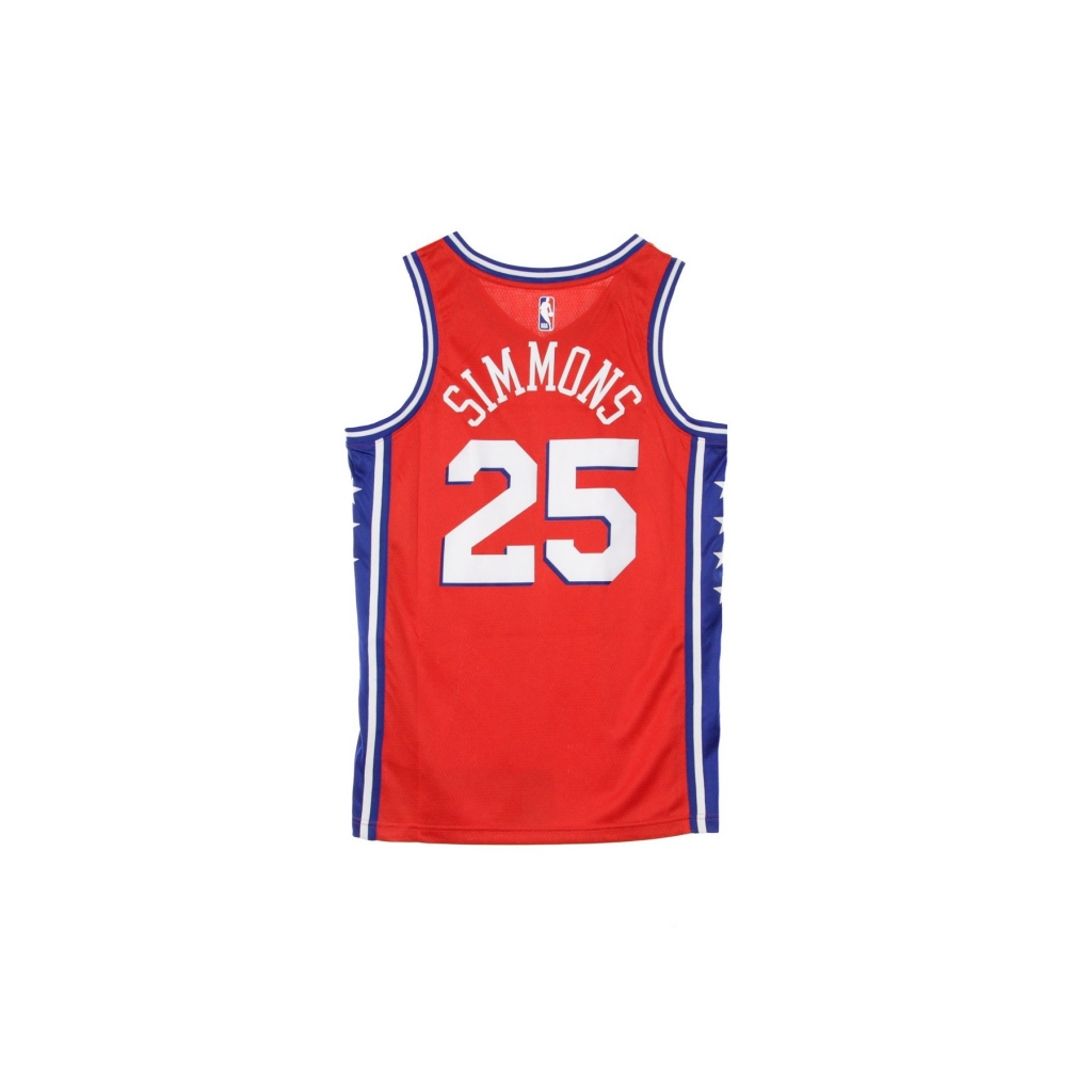 canotta basket uomo nba swingman jersey statement edition no 25 ben simmons phi76e UNIVERSITY RED