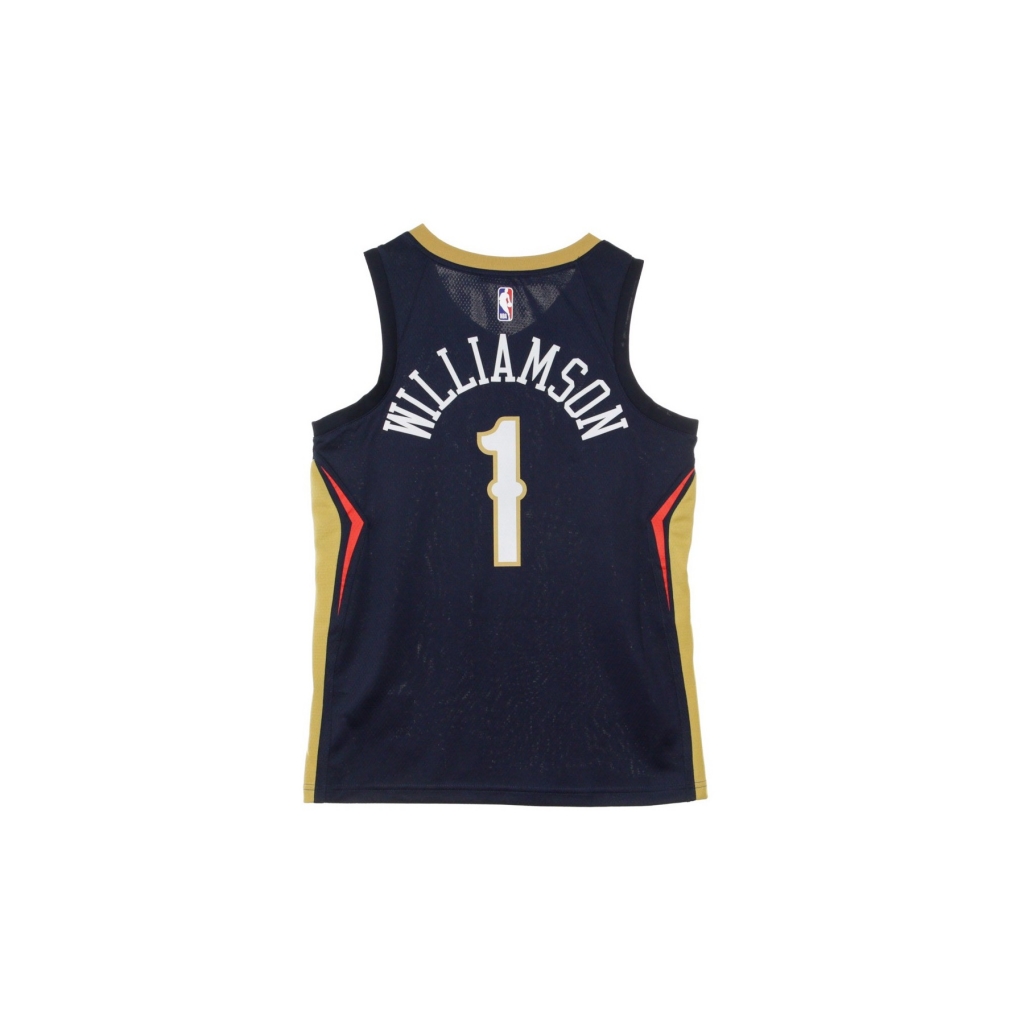 canotta basket uomo nba swingman jersey icon edition no 1 zion williamson neopel road COLLEGE NAVY/CLUB GOLD