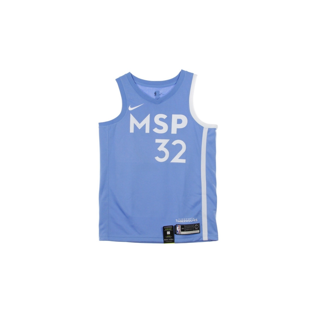 canotta basket uomo nba swingman jersey city edition no 32 karl-anthony towns mintim VALOR BLUE/WHITE