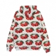 felpa leggera cappuccio uomo cherry allover hoodie WHITE