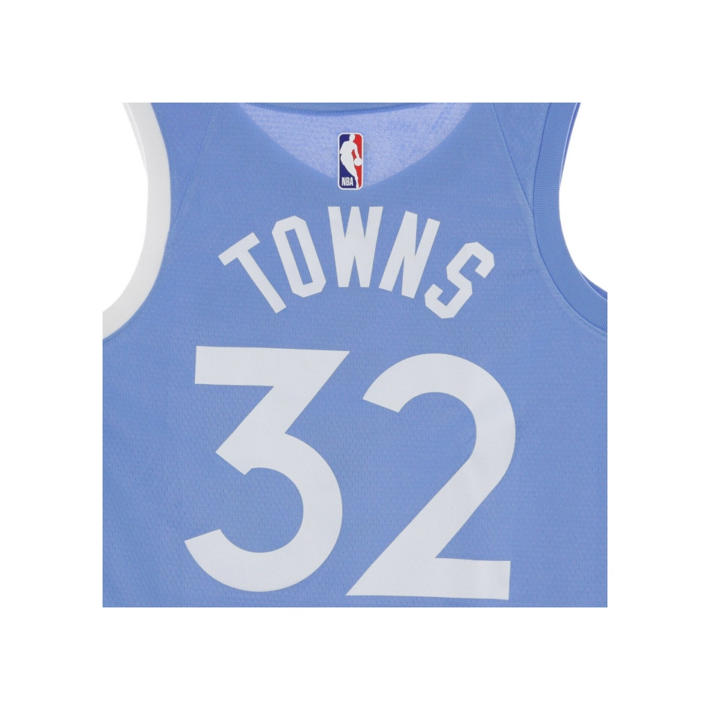 canotta basket uomo nba swingman jersey city edition no 32 karl-anthony towns mintim VALOR BLUE/WHITE