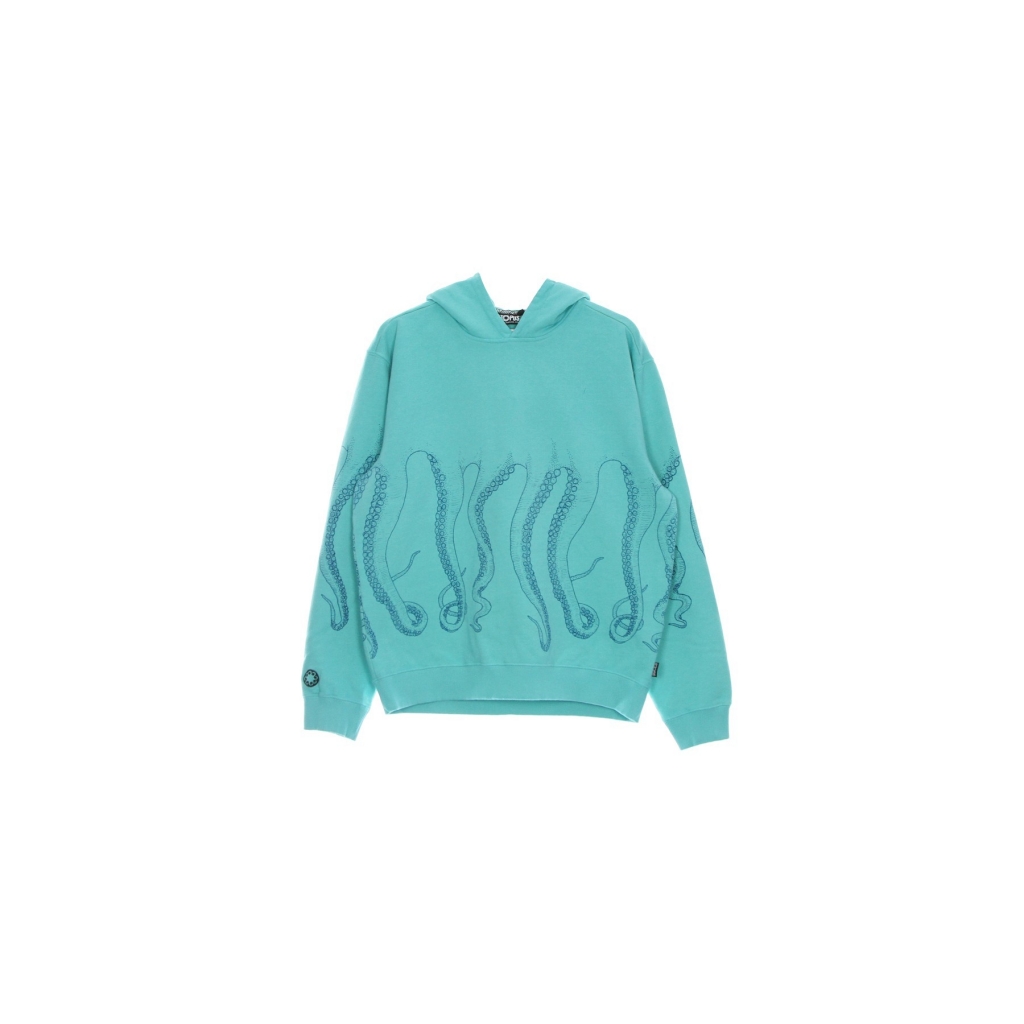 felpa leggera cappuccio uomo dyed hoodie ACQUAMARINE