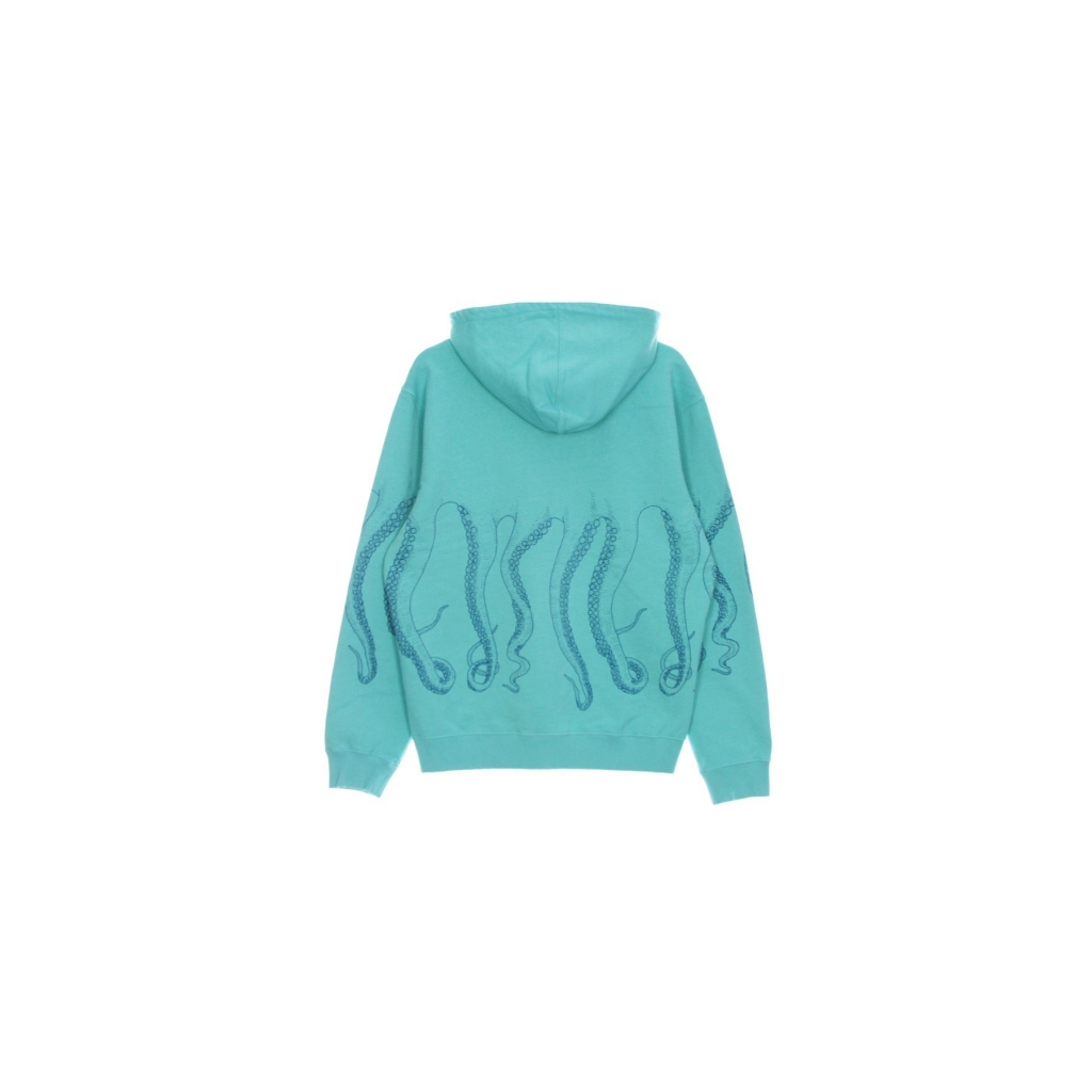 felpa leggera cappuccio uomo dyed hoodie ACQUAMARINE