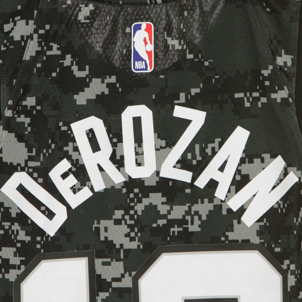 canotta basket uomo nba swingman jersey city edition no 10 demar derozan sanspu BLACK