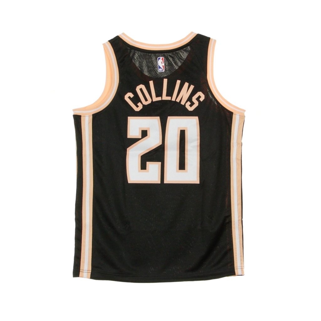 canotta basket uomo nba swingman jersey city edition no 20 john collins atlhaw BLACK