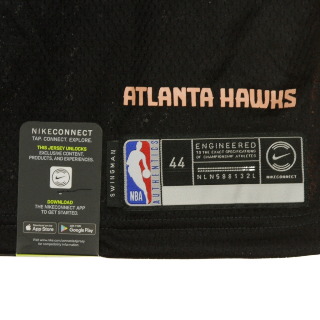 canotta basket uomo nba swingman jersey city edition no 20 john collins atlhaw BLACK