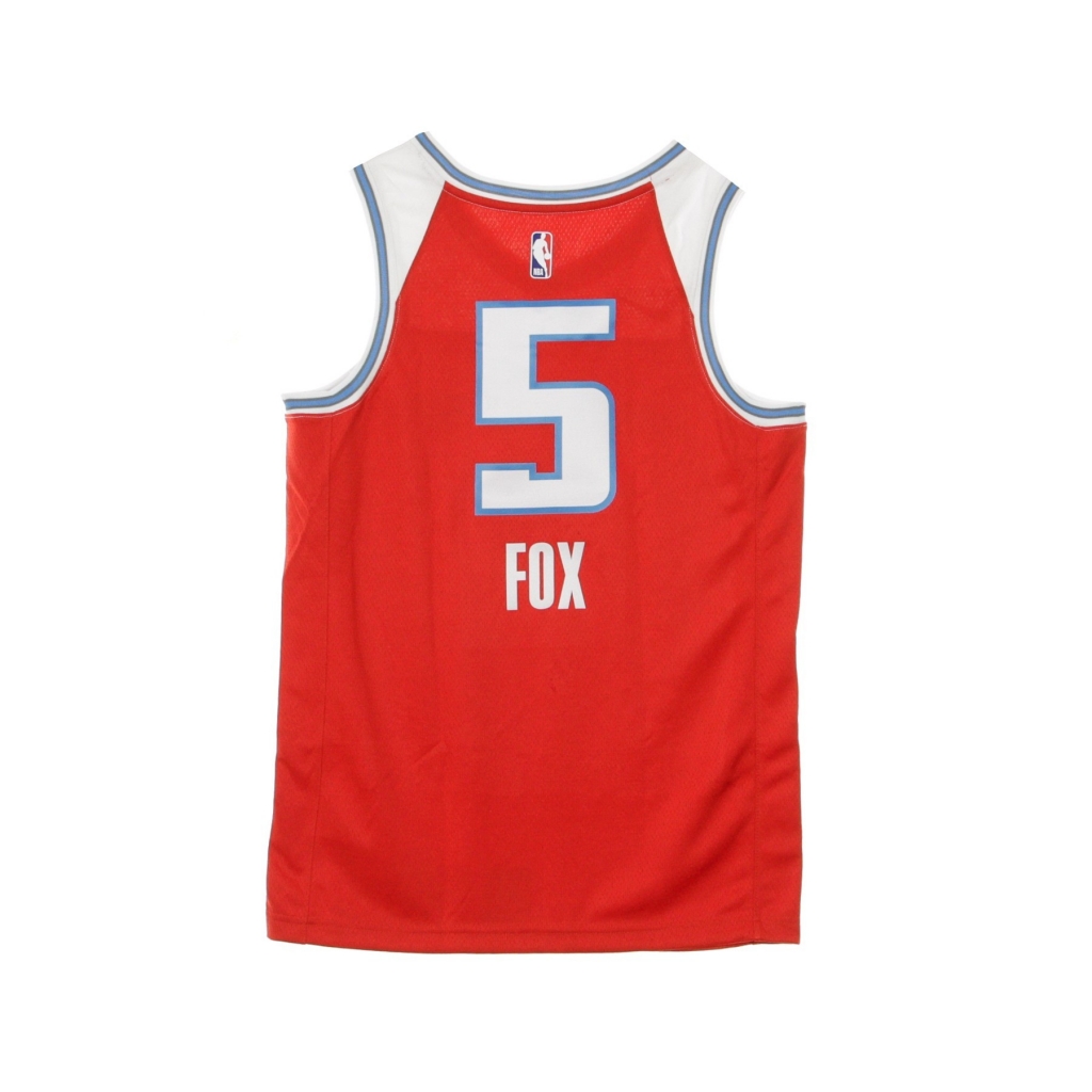 canotta basket uomo nba swingman jersey city edition no 5 de aaron fox sackin UNIVERSITY RED