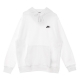 felpa cappuccio uomo club hoodie pullover basketball WHITE/WHITE/BLACK