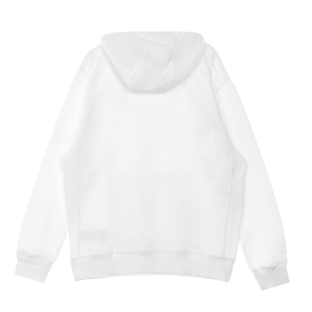 felpa cappuccio uomo club hoodie pullover basketball WHITE/WHITE/BLACK