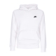 felpa cappuccio uomo club hoodie pullover basketball WHITE/WHITE/BLACK