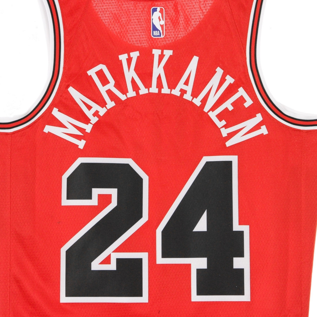 canotta basket uomo nba swingman jersey no24 lauri markkanen chibul road UNIVERSITY RED/WHITE